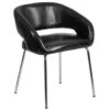 Flash Furniture Fusion Series Contemporary Black Leather Side Reception Chair -Household Supplies Store 100161 w MainProductImage Lg