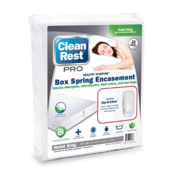 Cleanrest Pro Box Spring Encasement, Hotel King, Case Of 3 (2-Pack) 3 Cleanrest Pro Box Spring Encasement, Hotel King, Case Of 3 (2-Pack)