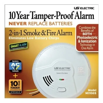 Usi Electric® Direct Wire Smoke Alarm With 10-Year Sealed Battery Backup 4 Usi Electric® Direct Wire Smoke Alarm With 10-Year Sealed Battery Backup - Image 2