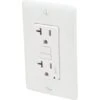 Hubbell 20 Amp 125 Volt Duplex Arc Fault Circuit Interrupter Receptacle (White) -Household Supplies Store 109961 Left K Lg