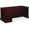 Hon 94000-Series Mahogany Left Single Pedestal Desk 2 Hon 94000-Series Mahogany Left Single Pedestal Desk -Household Supplies Store 112774 WebOnly Lg