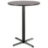 Kfi 42 Inch Round Bar Height Pedestal Table Graphite Laminate Top Cast Iron Base -Household Supplies Store 113921 WebOnly Lg