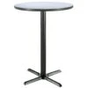 Kfi 30" Round Bar Height Pedestal Table Gray Nebula Laminate Top, Cast Iron Bas 1 Kfi 30" Round Bar Height Pedestal Table Gray Nebula Laminate Top, Cast Iron Bas -Household Supplies Store 113922 WebOnly Lg