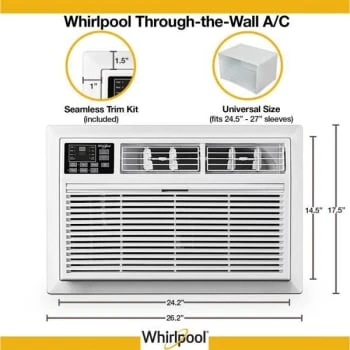 Whirlpool® Energy Star 8k Btu 115v Wall Air Conditioner W/remote Control 5 Whirlpool® Energy Star 8k Btu 115v Wall Air Conditioner W/remote Control - Image 3