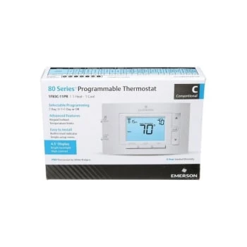 White-Rodgersemerson White Display Conventional Thermostat 4.5" 4 White-Rodgersemerson White Display Conventional Thermostat 4.5" - Image 2