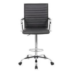 Boss Office Products Vinyl Ribbed Drafting Stool, Black -Household Supplies Store 116666 w DetailedProductView5 Lg