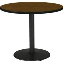 Kfi Seating 30 In Round Cafe Table (Walnut)