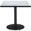 Kfi 30" Square Pedestal Table With Grey Nebula Top, Round Black Base 2 Kfi 30" Square Pedestal Table With Grey Nebula Top, Round Black Base -Household Supplies Store 122881 V Lg