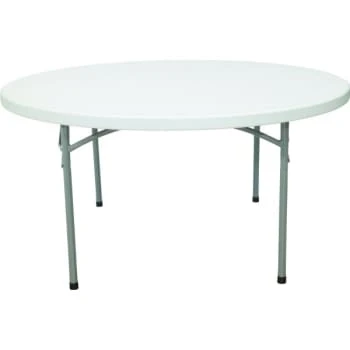 National Public Seating® Round Folding Table 30hx60"d Gray Speckled 3 National Public Seating® Round Folding Table 30hx60"d Gray Speckled