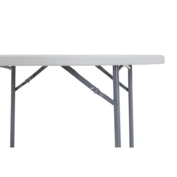 National Public Seating® Round Folding Table 30hx48"d Gray Speckled 5 National Public Seating® Round Folding Table 30hx48"d Gray Speckled - Image 3