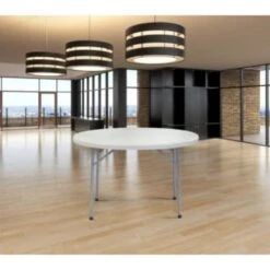 National Public Seating® Round Folding Table 30hx48"d Gray Speckled 11 National Public Seating® Round Folding Table 30hx48"d Gray Speckled -Household Supplies Store 123040 w DetailedProductView4 Lg