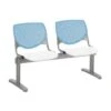 Kfi Seating Kool 2-Seat Reception Bench, Sky Blue Backs, White Seats -Household Supplies Store 123331 w MainProductImage Lg
