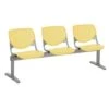 Kfi Seating Kool 3-Seat Reception Bench, Yellow Seats & Back -Household Supplies Store 123341 w MainProductImage Lg