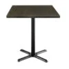 Kfi Seating Urban Loft 36 In Square Vintage Wood Break Room Table (Espresso)