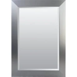 American Pride® 27 X 39" Decorative Framed Beveled Mirror -3" Brushed Nickel