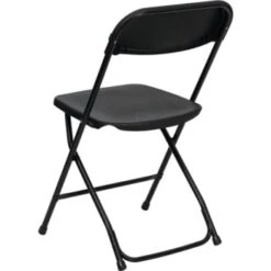 Flash Furniture Hercules Series 800 Lb. Capacity Premium Black Plastic Folding Chair -Household Supplies Store 128257 Back V Lg