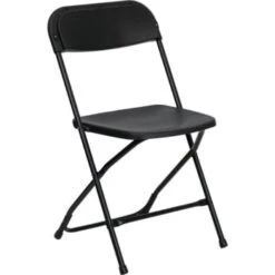 Flash Furniture Hercules Series 800 Lb. Capacity Premium Black Plastic Folding Chair -Household Supplies Store 128257 V Lg