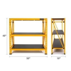 Dewalt 4-Foot Tall, 3 Shelf Industrial Storage Rack -Household Supplies Store 128833 w DetailedProductView4 Lg