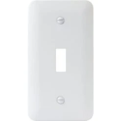 Titan3 1-Gang Wrinkle Toggle Wall Plate (25-Pack) (White)