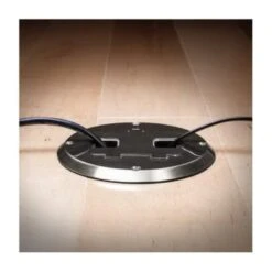 Hubbell 1-Gang Floor Box Kit W/ Recessed Duplex 15 Amp Adjustable Steel Box (Nickel) 8 Hubbell 1-Gang Floor Box Kit W/ Recessed Duplex 15 Amp Adjustable Steel Box (Nickel) -Household Supplies Store 132517 DetailedProductView2 UNI Lg