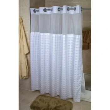Hang2it Vision Check With Window/liner Shower Curtain 72x77 White, Case Of 12 3 Hang2it Vision Check With Window/liner Shower Curtain 72x77 White, Case Of 12