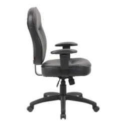 Boss Office Products Leather Task Chair, Black -Household Supplies Store 139477 w DetailedProductView2 Lg