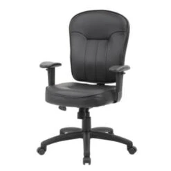 Boss Office Products Leather Task Chair, Black -Household Supplies Store 139477 w DetailedProductView5 Lg