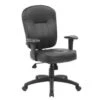 Boss Office Products Leather Task Chair, Black -Household Supplies Store 139477 w MainProductImage Lg