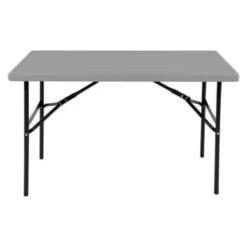Skilcraft Blow Molded Folding Tables, Rectangular, 30 X 96 X 29, Charcoal