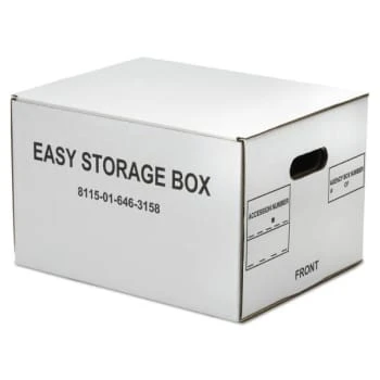 Skilcraft Easy Storage Box, Legal Files, 14.75 X 12 X 9.5, White, Package Of 12 3 Skilcraft Easy Storage Box, Legal Files, 14.75 X 12 X 9.5, White, Package Of 12