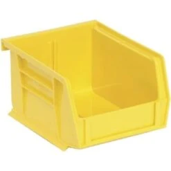 Quantum Storage Systems® Yellow 5-3/8 X 4-1/8 X 3 In Stack And Hang Bin Package Of 24