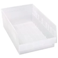 Quantum Storage Systems® Store-More Clear Shelf Bin 17-7/8 X 11-1/8 X 6 In Package Of 8