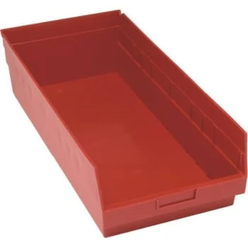 Quantum Storage Systems® Store-More Red Shelf Bin 23-5/8 X 11-1/8 X 6 In Package Of 6 3 Quantum Storage Systems® Store-More Red Shelf Bin 23-5/8 X 11-1/8 X 6 In Package Of 6