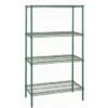 Quantum Storage Systems® 4-Shelf Starter Kit Proform Green Epoxy Wire Shelving 24x42x74 Inch -Household Supplies Store 181503 w MainProductImage Lg