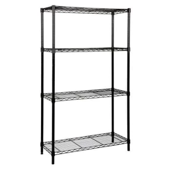 Quantum Storage Systems® 4-Shelf Starter Kit Black Epoxy Wire Shelving 18x36x74 Inch 3 Quantum Storage Systems® 4-Shelf Starter Kit Black Epoxy Wire Shelving 18x36x74 Inch