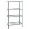 Quantum Storage Systems® 4-Shelf Starter Kit Gray Epoxy Wire Shelving 18x60x63 Inch -Household Supplies Store 182828 w MainProductImage Lg