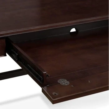 Leick Home Laurent Writing Desk With Drop Front Keyboard Drawer,chocolate Cherry 6 Leick Home Laurent Writing Desk With Drop Front Keyboard Drawer,chocolate Cherry - Image 4