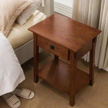 Leick Home Mission One Drawer Nightstand Table With Shelf,russet 5 Leick Home Mission One Drawer Nightstand Table With Shelf,russet - Image 3