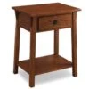 Leick Home Mission One Drawer Nightstand Table With Shelf,russet -Household Supplies Store 183572 w MainProductImage Lg
