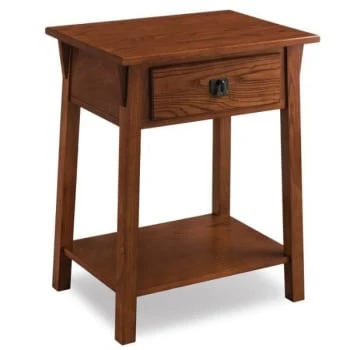 Leick Home Mission One Drawer Nightstand Table With Shelf,russet 3 Leick Home Mission One Drawer Nightstand Table With Shelf,russet