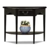 Leick Home One Drawer Demilune Console Table With Shelf,slate Black 1 Leick Home One Drawer Demilune Console Table With Shelf,slate Black -Household Supplies Store 183595 w MainProductImage Lg