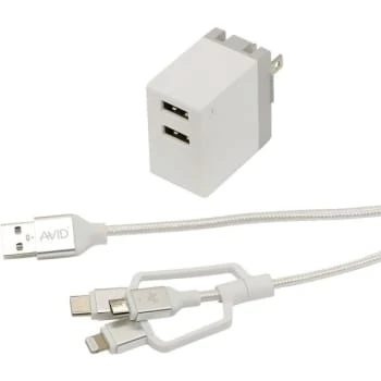 Avid 3-In-1 Charging Block And Cable Set, Case Of 20 4 Avid 3-In-1 Charging Block And Cable Set, Case Of 20 - Image 2