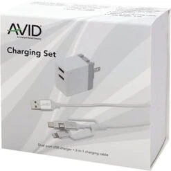 Avid 3-In-1 Charging Block And Cable Set, Case Of 20 7 Avid 3-In-1 Charging Block And Cable Set, Case Of 20 -Household Supplies Store 189917 v InthePackageView Lg