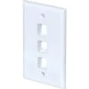 Adamax Quickport 3-Port Wall Plate, White, Package Of 5 -Household Supplies Store 190299 v MainProductImage HDS Lg