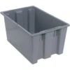 Quantum Storage Systems® Gray Stack And Nest Totes 23-1/2x15-1/2x12 In Package Of 3 -Household Supplies Store 190323 w MainProductImage Lg