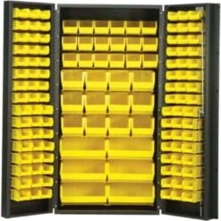 Quantum Storage Systems® Yellow 36w In Cabinet With 132 Ultra Bins 24x36x72