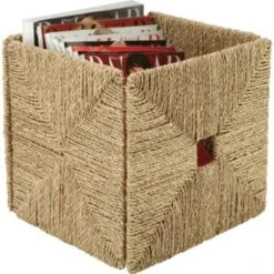 Honey-Can-Do Folding Seagrass Basket