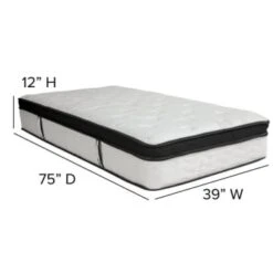 Flash Furniture 12 Inch Memory Foam And Pocket Spring Mattress Twin 18 Flash Furniture 12 Inch Memory Foam And Pocket Spring Mattress Twin -Household Supplies Store 203746 w DetailedProductView4 Lg
