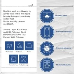 Flash Furniture Mattress Pad White Fits 8 Inch -21 Inch Mattresses Full 12 Flash Furniture Mattress Pad White Fits 8 Inch -21 Inch Mattresses Full -Household Supplies Store 203767 w DetailedProductView3 Lg