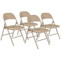 National Public Seating® All-Steel Folding Chair Beige Case Of 4 -Household Supplies Store 207132 AlternateImageView Lg